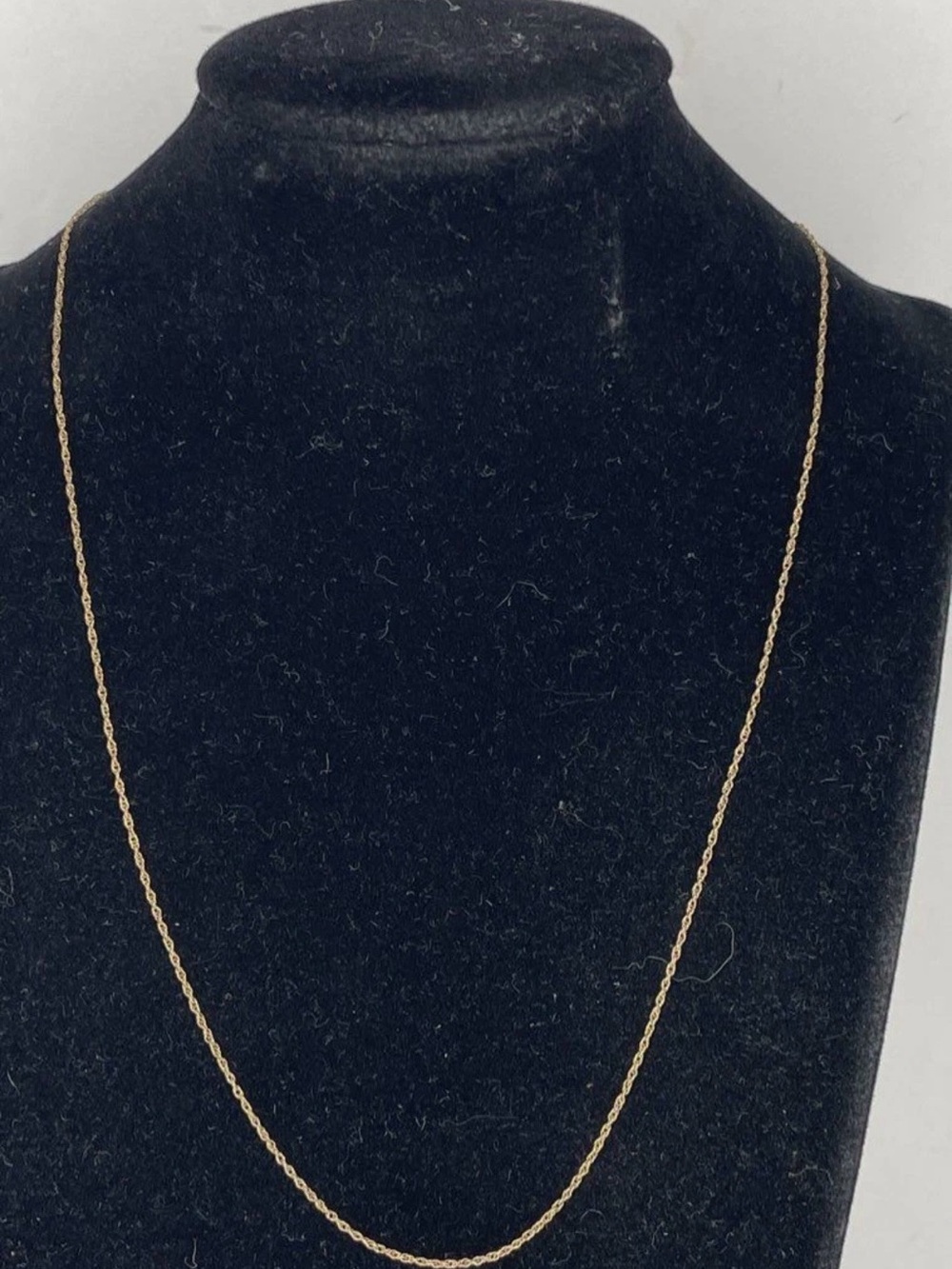 14K Solid Yellow Gold 18” Dainty Chain Necklace 0.60g XRF Tested
